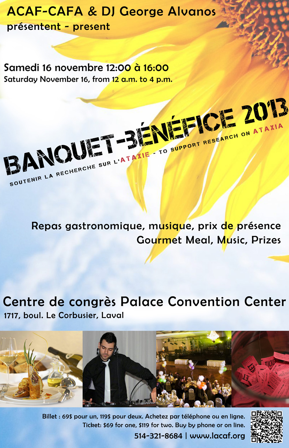 Banquet-bénéfice : Association canadienne des ataxies familiales – Fondation Claude St-Jean