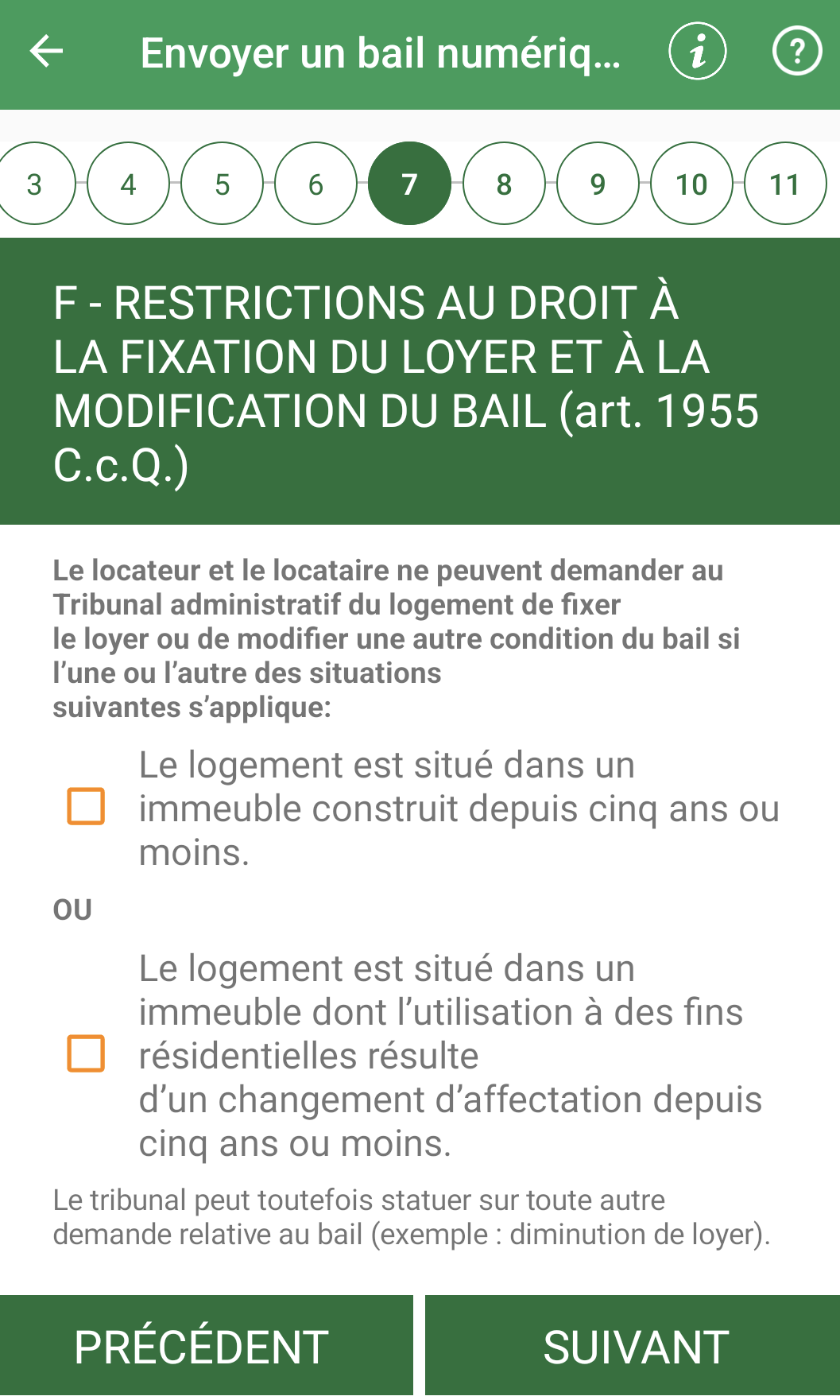 Nouveau formulaire de bail?