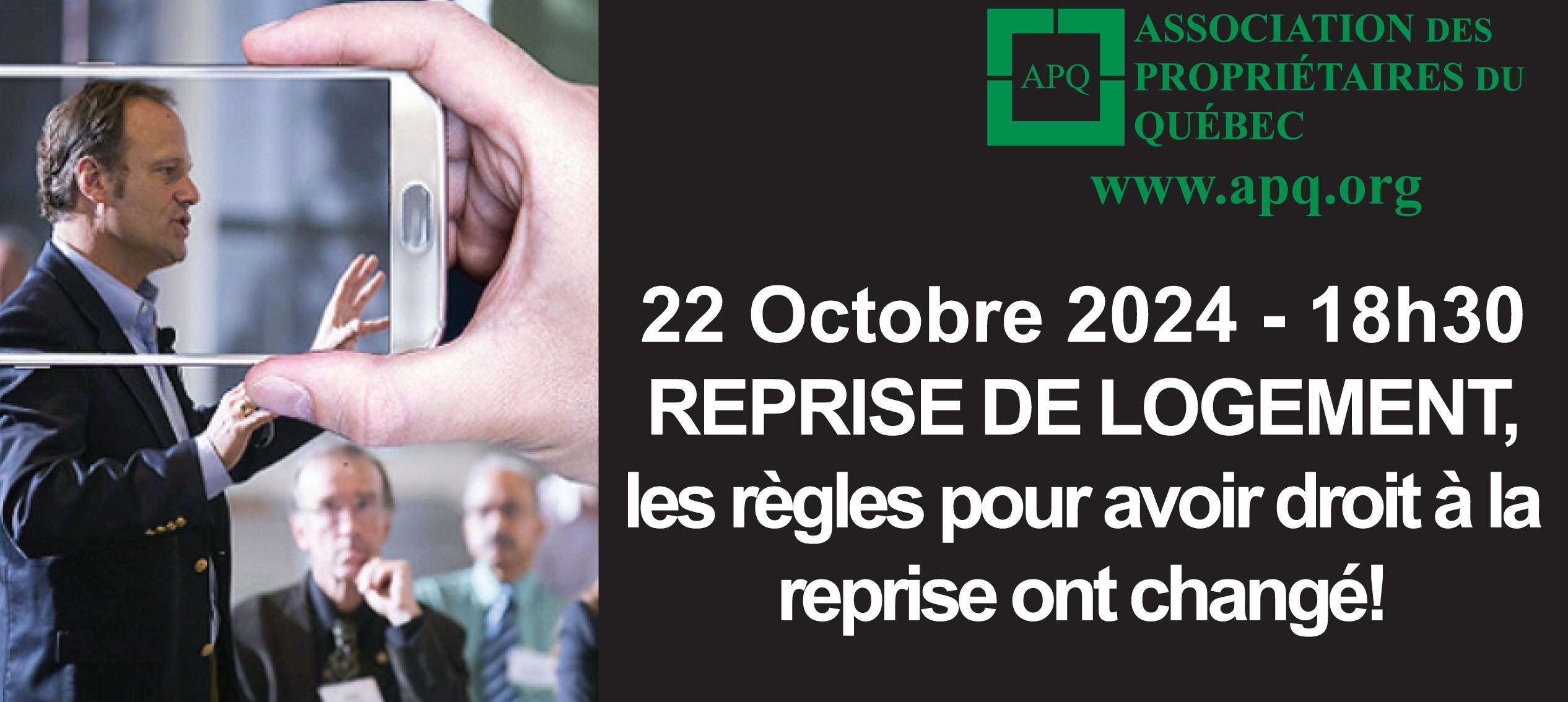 Formation APQ : Reprise de logement, les règles pour avoir droit à la reprise ont changé! 22 Octobre 2024