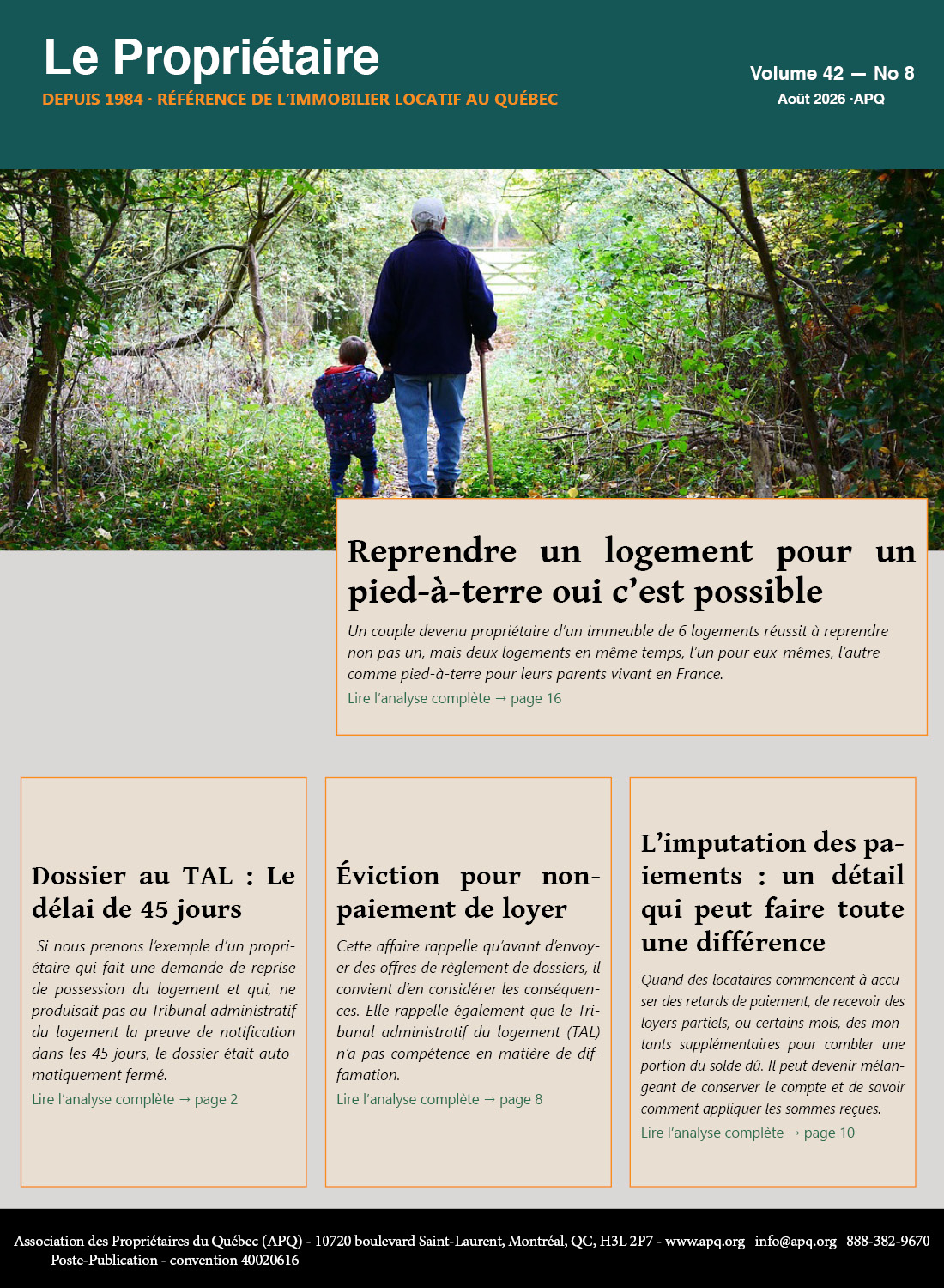 Journal APQ Août 2026