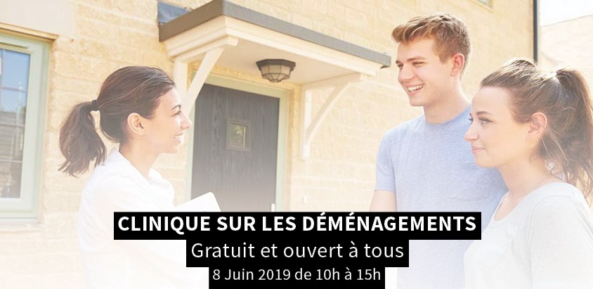 DERNIÈRE CHANCE : Clinique sur les déménagements - 8 juin 2019